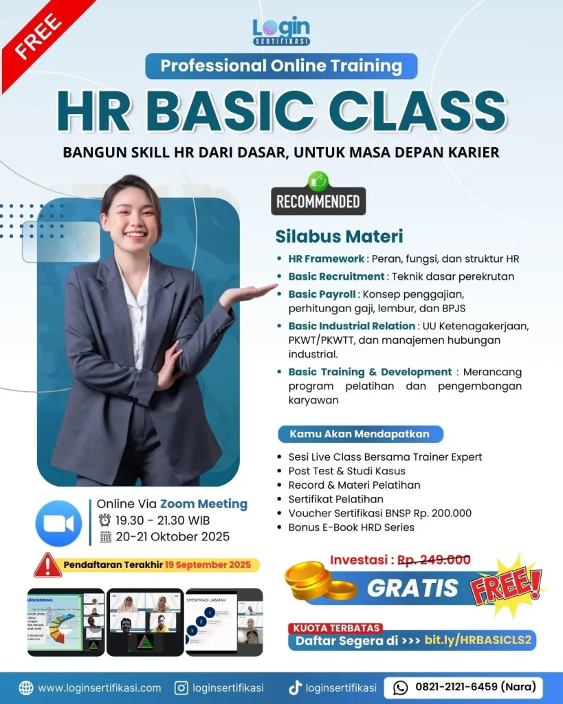 Training Basic HR Online Oktober
