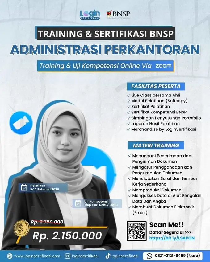 Sertifikasi Administrasi Perkantoran Februari 2026