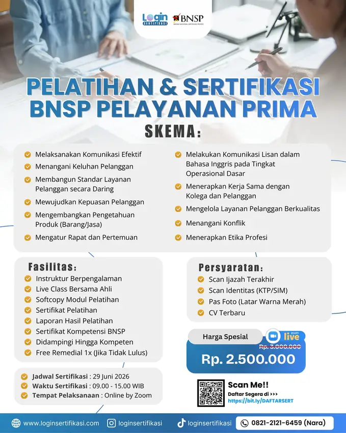 Sertifikasi Pelayanan Prima Juni 2026