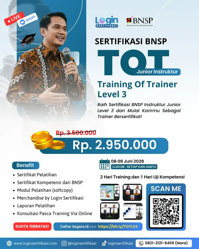 Sertifikasi TOT Level 3 Juni 2026